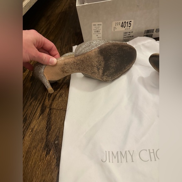 Jimmy Choo gold Emily shoe - Picture 8 of 11